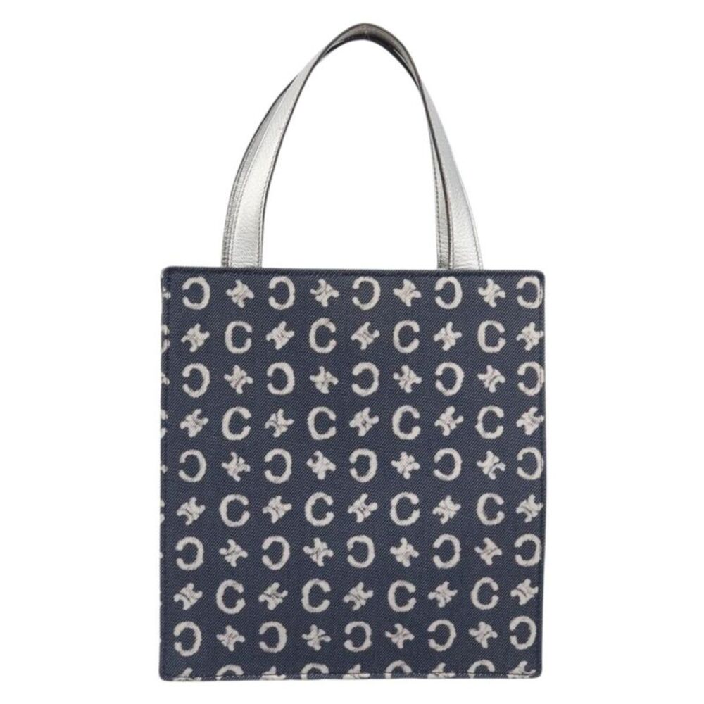 Celine C Macadam Canvas Navy Canvas Handbag